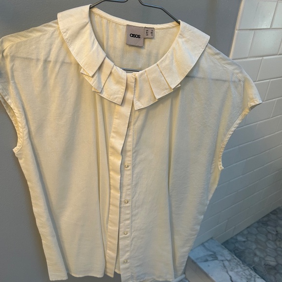 Off-White Semi-Sheer Top - Picture 1 of 4